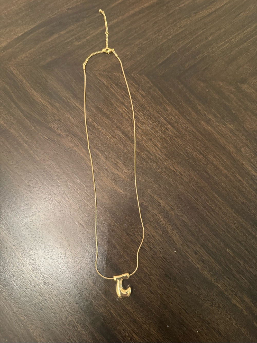 Gold Initial  J Pendant Necklace - Women's Jewelry